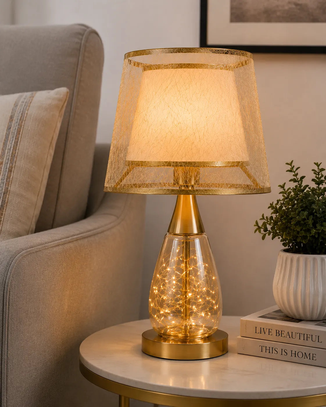 Gilded Starlight Dual-Lit Table Lamp