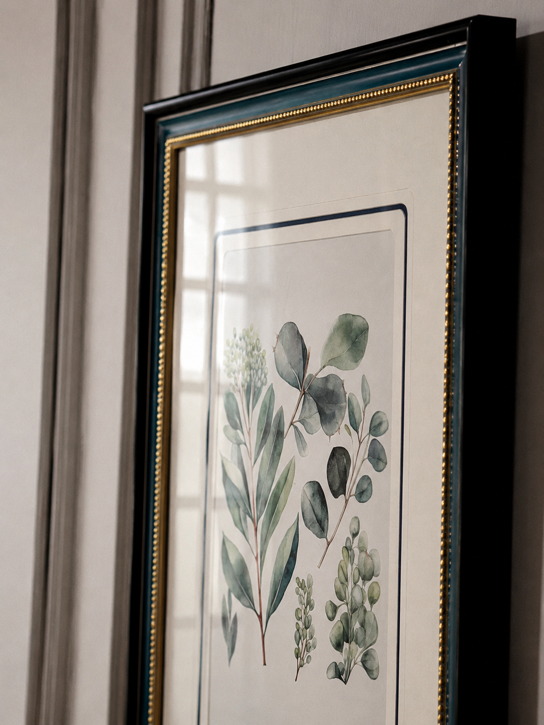 Green Eucalyptus Leaves Print "24x30" Inches 