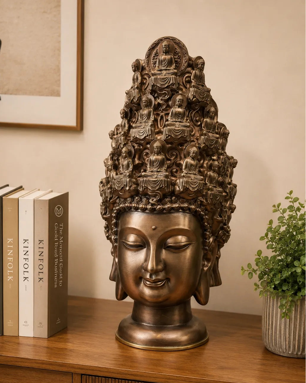 The Thousandfold Ascendant Buddha Sculptural Bust