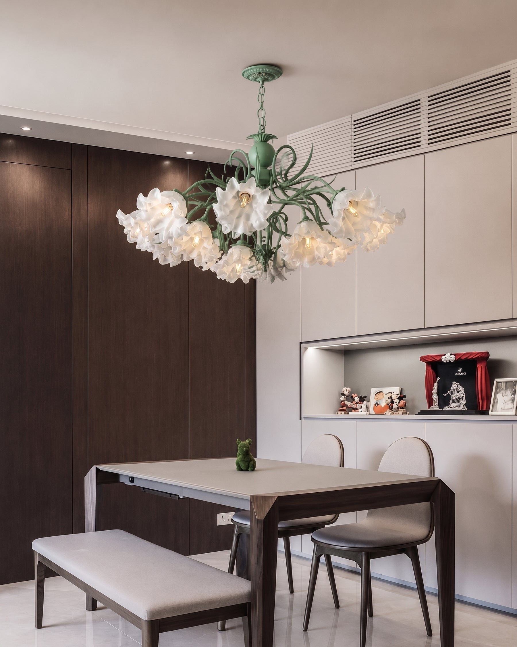 Ivory Bloom French Floral Chandelier 