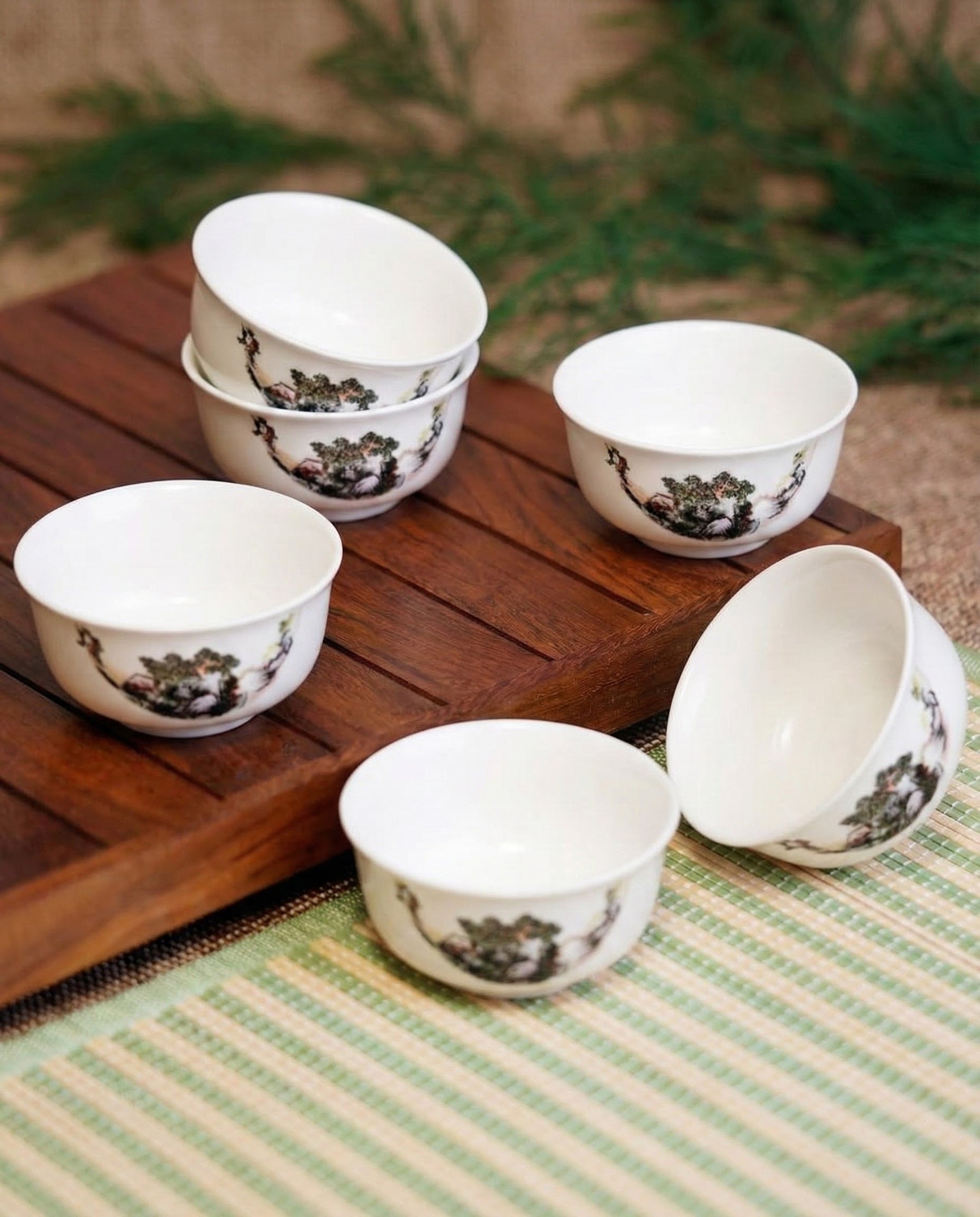 Vintage Landscape Porcelain Katori 