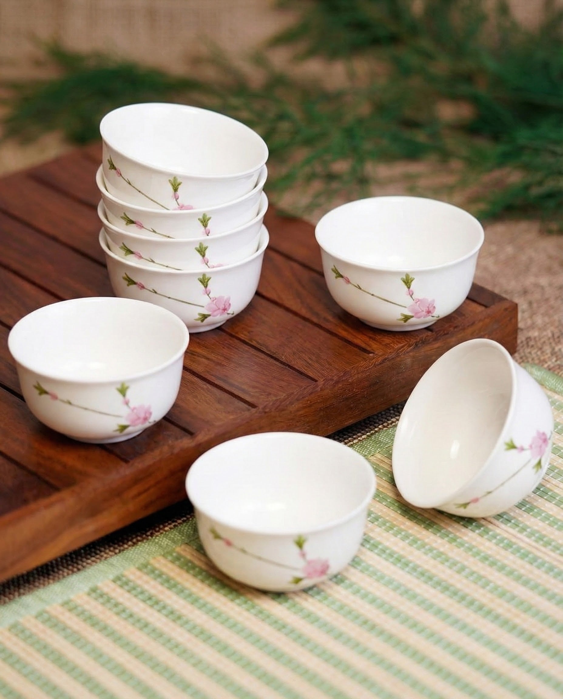 Blossom Shine Porcelain Katori - 1 Pisce