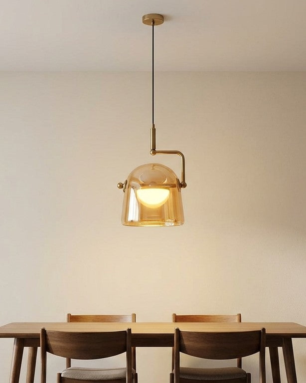 Arcello Dome Pendant Light - Amber 