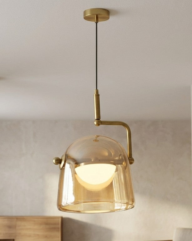 Arcello Dome Pendant Light - Amber 