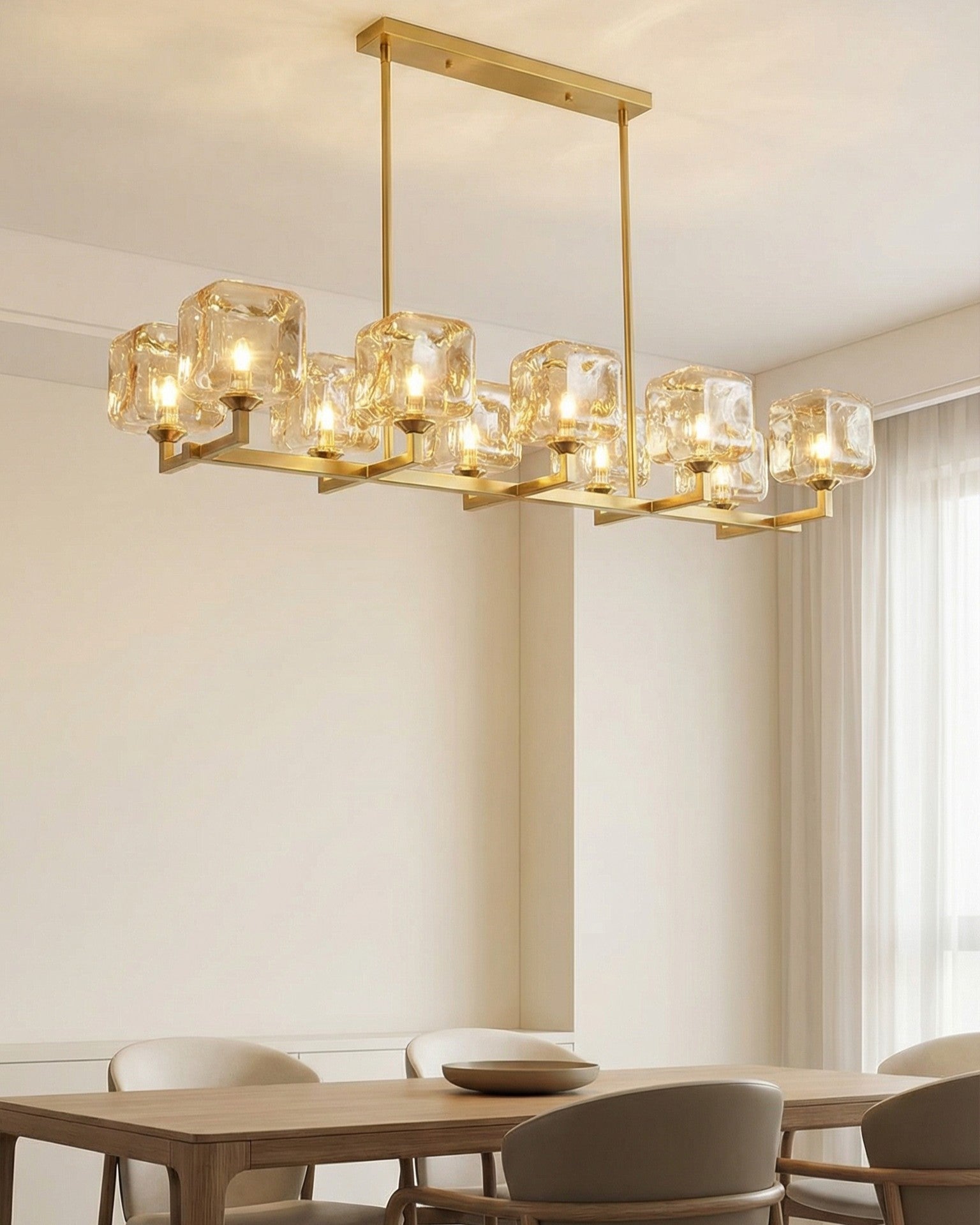 Cube Glass Bar Chandelier 