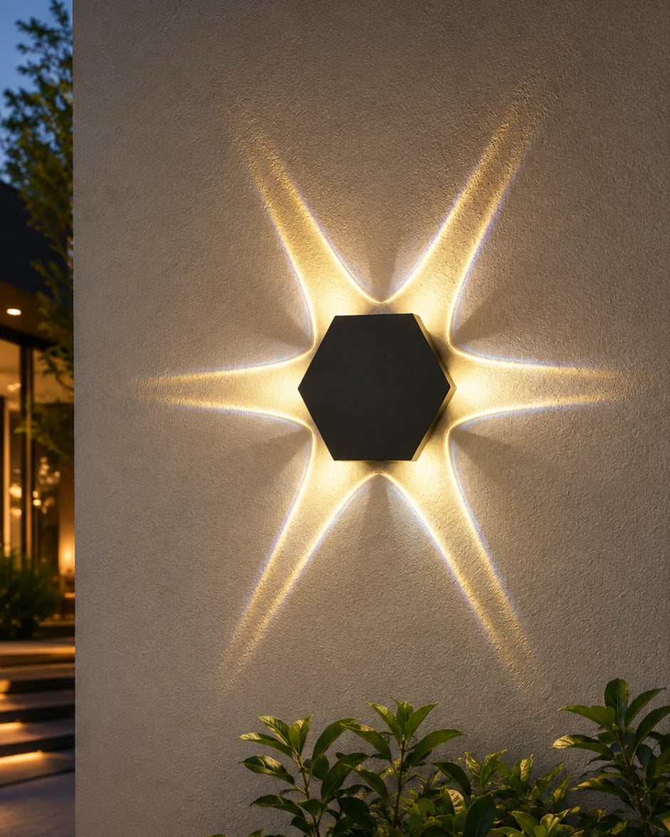 Hexora Starbeam Outdoor Wall Light 