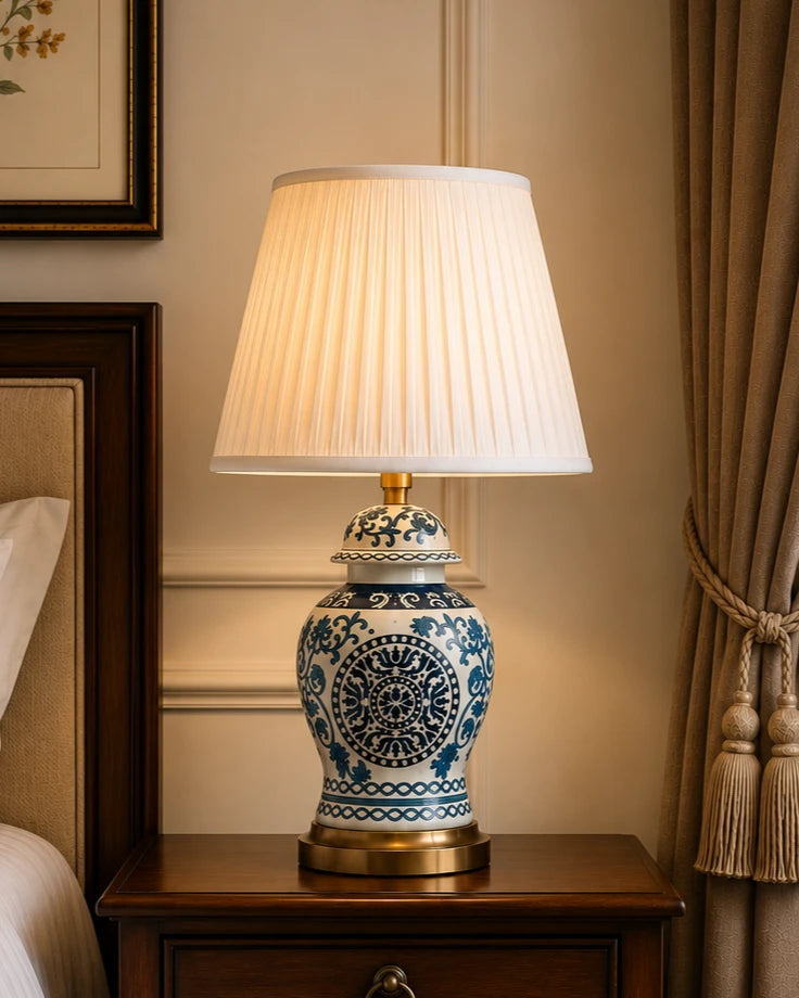 The Cobalt Medallion Table Lamp 
