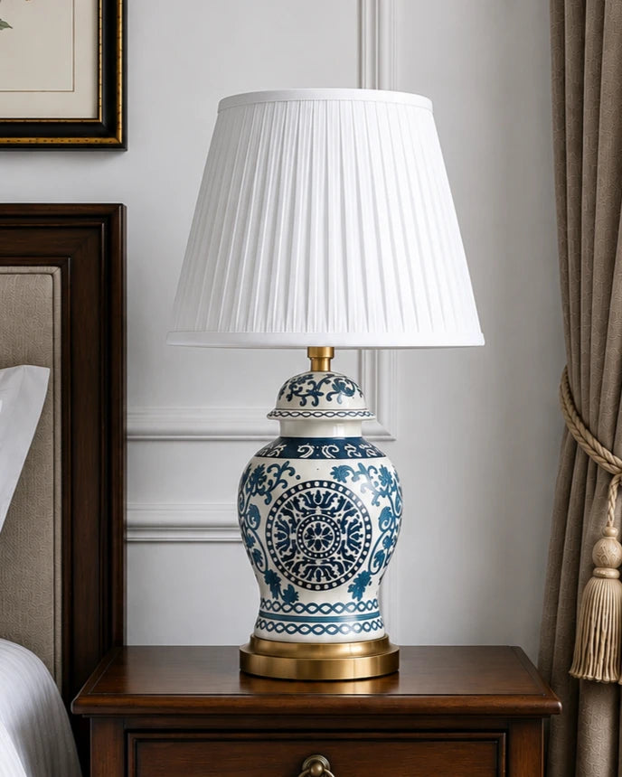 The Cobalt Medallion Table Lamp 