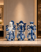 'The Three Star Gods' Porcelain Sculptures - Set Of 3 
