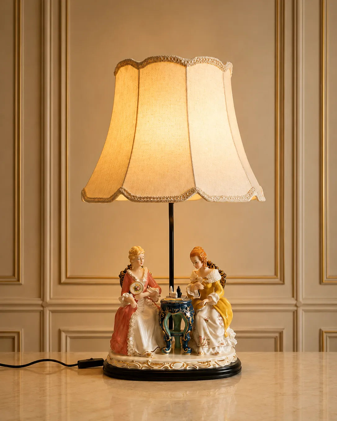 The Gambit Porcelain Figurine Lamp 