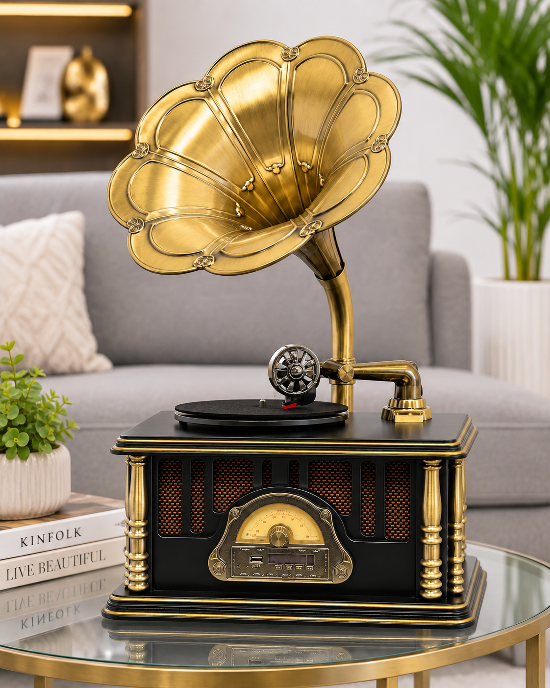 Antique Royale Horn Gramophone 