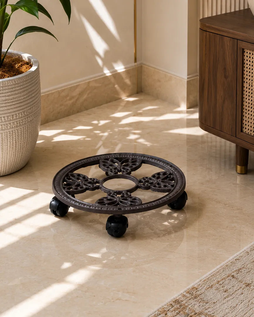 Regal Cast Iron Plant Caddy 