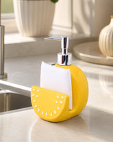 Lemon Soap Dispenser With Scrub Holder 