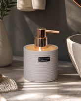 Liquid Dispenser with Ribbed Texture - OffWhite 