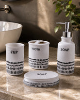 Ava 4-Piece Bath Set - White 