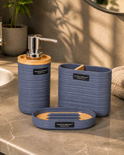 Modern Acrylic 3 Piece Bathroom Set - Grey