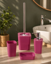 Delightful 4 Piece Bathroom Accessory - Pink