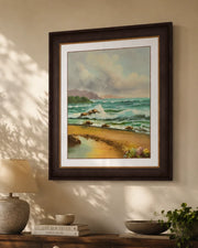 "Lake View Waves" Handmade Oil Painting 20"x24"