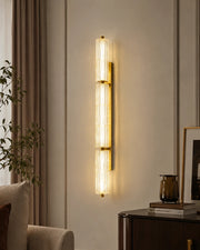 Aurelia Fluted  LED Wall Light with Gold Accents - The Decor Kart