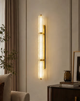 Aurelia Fluted  LED Wall Light with Gold Accents - The Decor Kart 