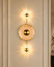 Celestial Crystal Bloom Trio Wall Light