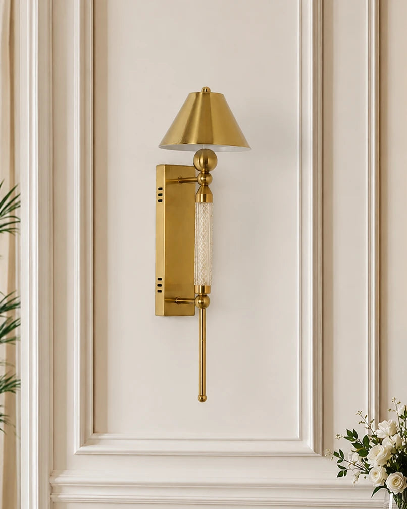 Auremont Gold Rod Wall Light