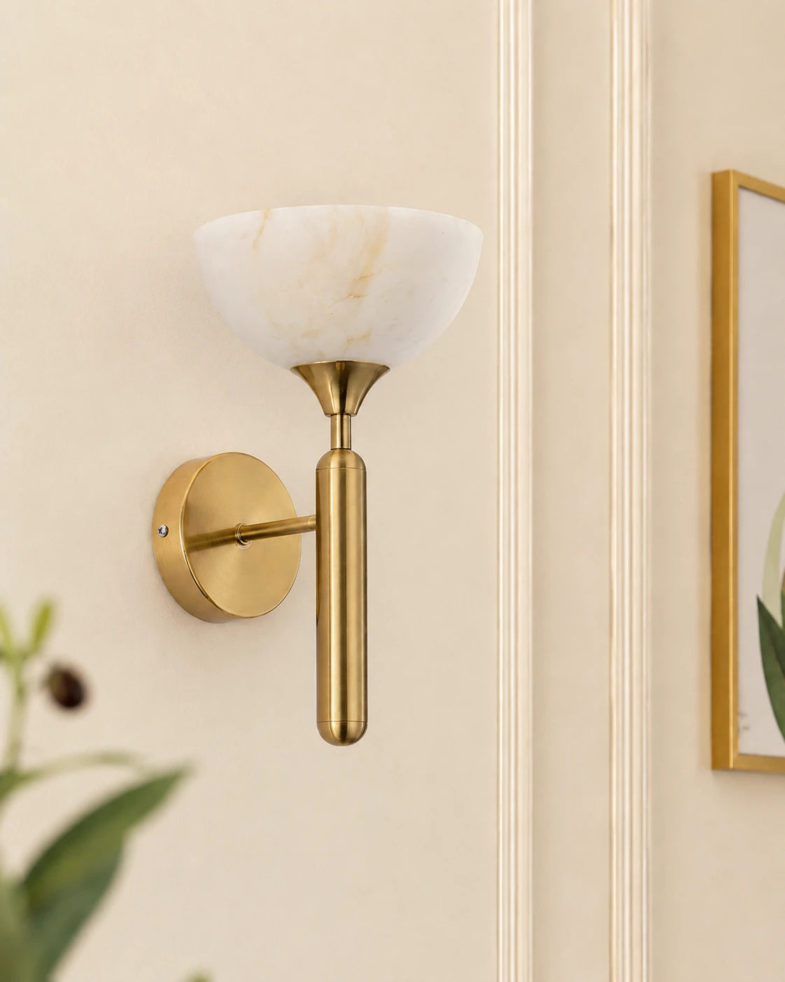 Alabaster Chalice Wall Light
