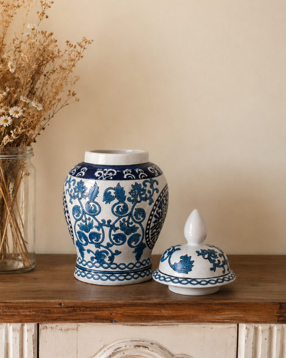 Azure Dynasty Temple Jar 
