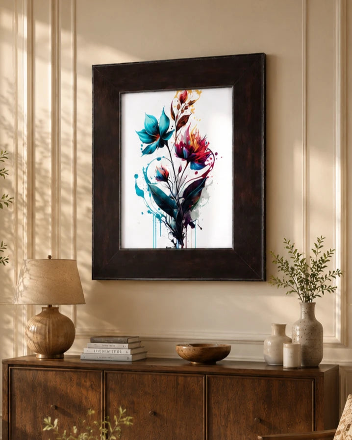 Ink Bloom Contemporary Art Print 