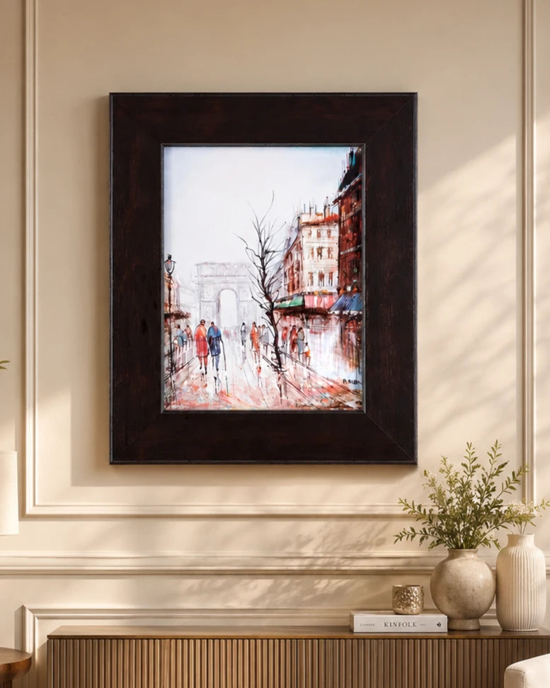 Champs-Elysees in Autumn - Vintage Paris Street Scene