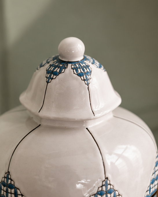 Azure Mosaic Temple Jar 