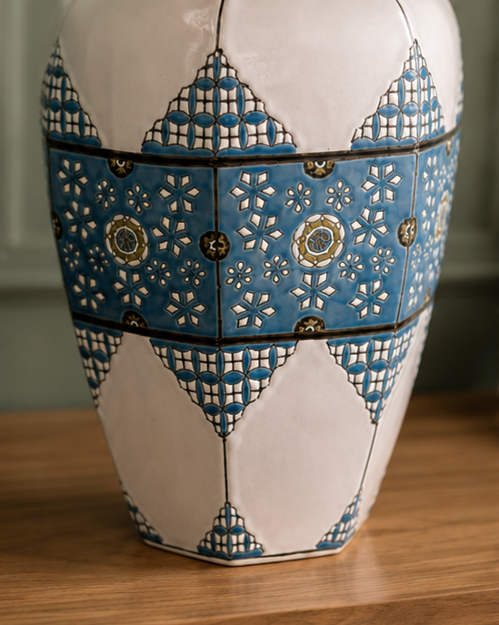 Azure Mosaic Temple Jar 