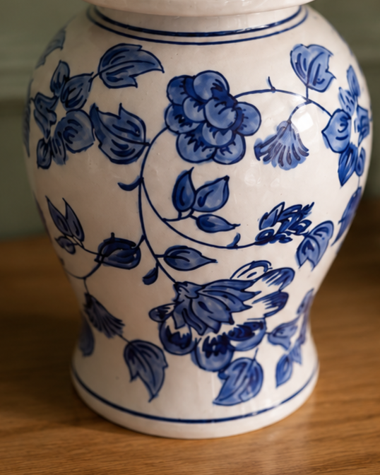 Azure Blossom Temple Jar 