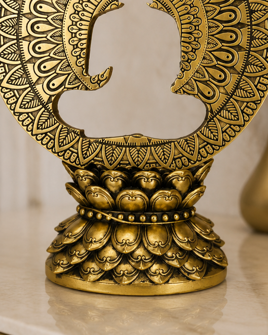 Golden Buddha Mandala Sculpture 