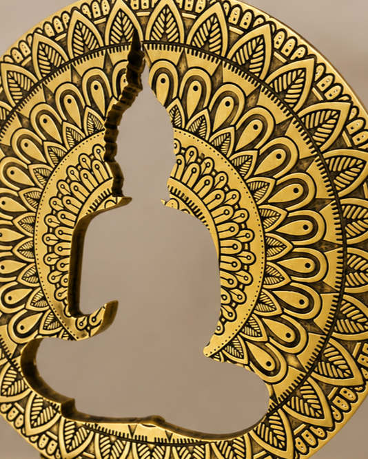 Golden Buddha Mandala Sculpture 