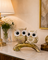 Wisdom Decorative Owl Couple Figurine 
