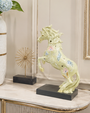 Majestic Floral Decorative Horse Figurine