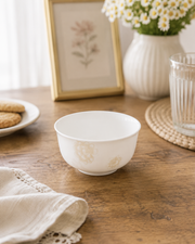 Elegant Ivory Bloom Katori