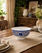 Blue Baroque Bone China Katori 
