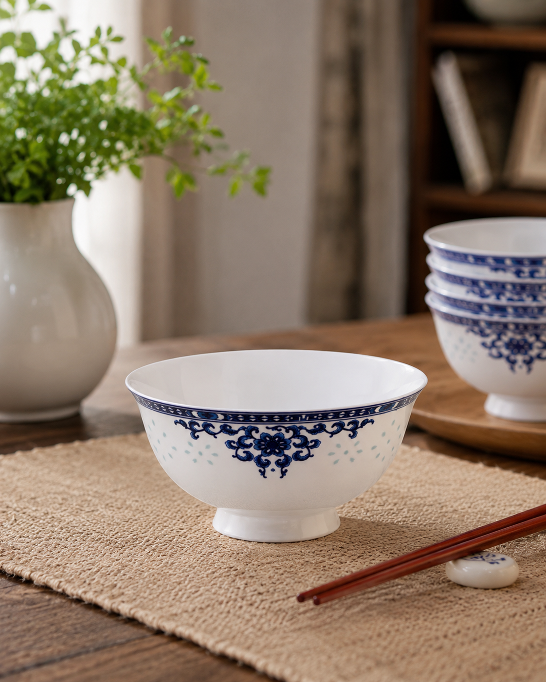 Royal Indigo Charm Bone China Katori 