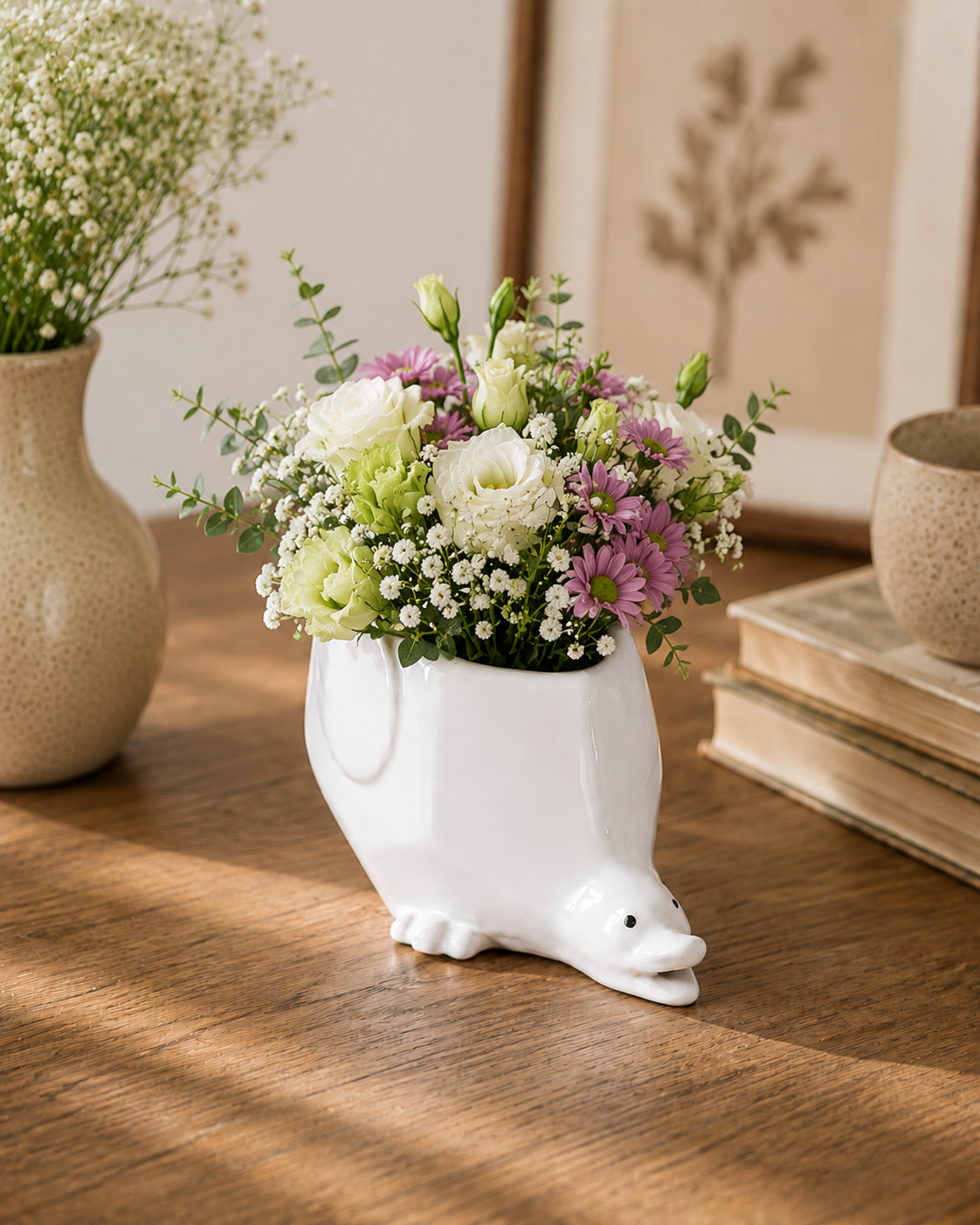 Playful Duck Ceramic Vase