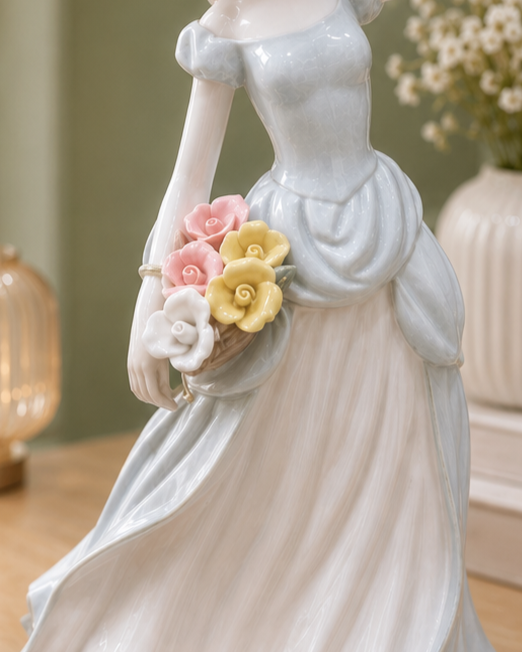 Floral Victorian Lady - Fine Porcelain Figurine 