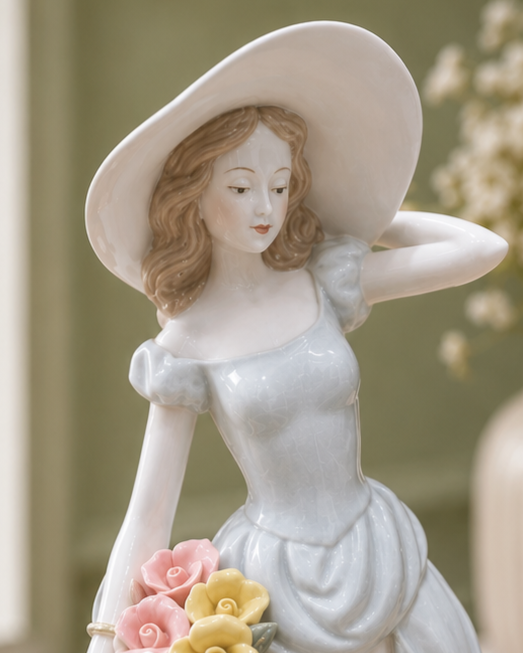 Floral Victorian Lady - Fine Porcelain Figurine
