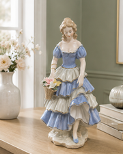 Lady with Flowers - Fine Porcelain Figurine