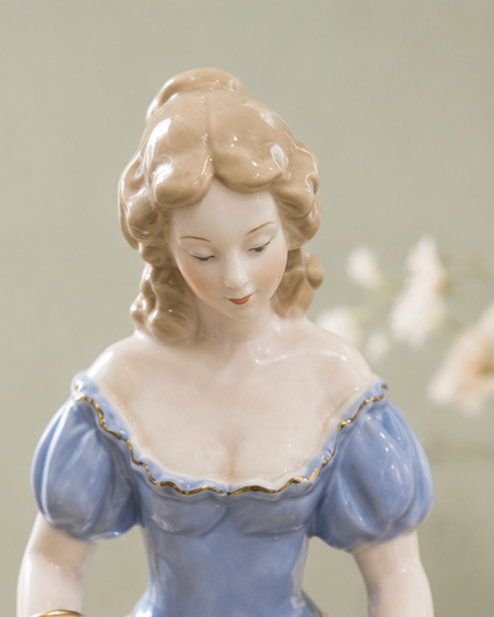 Lady with Flowers - Fine Porcelain Figurine