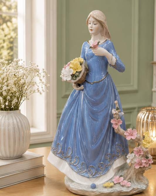 Lady of the Blossoms - Fine Porcelain Figurine 