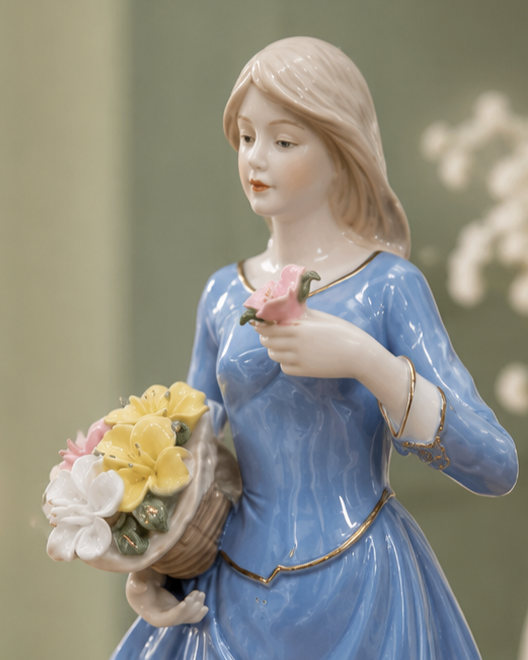Lady of the Blossoms - Fine Porcelain Figurine