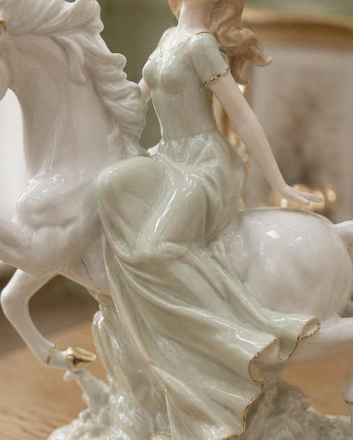 Majestic Ride Victorian Lady - Fine Porcelain Figurine 