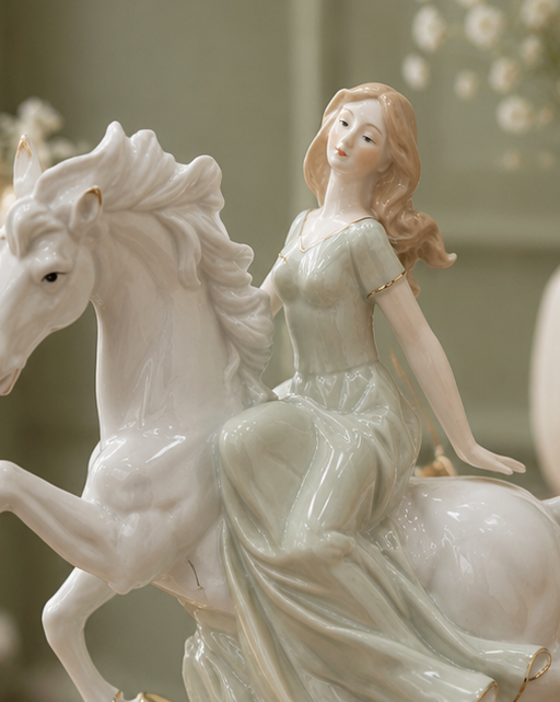 Majestic Ride Victorian Lady - Fine Porcelain Figurine