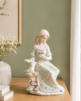 Lady with Dove - Fine Porcelain Figurine 